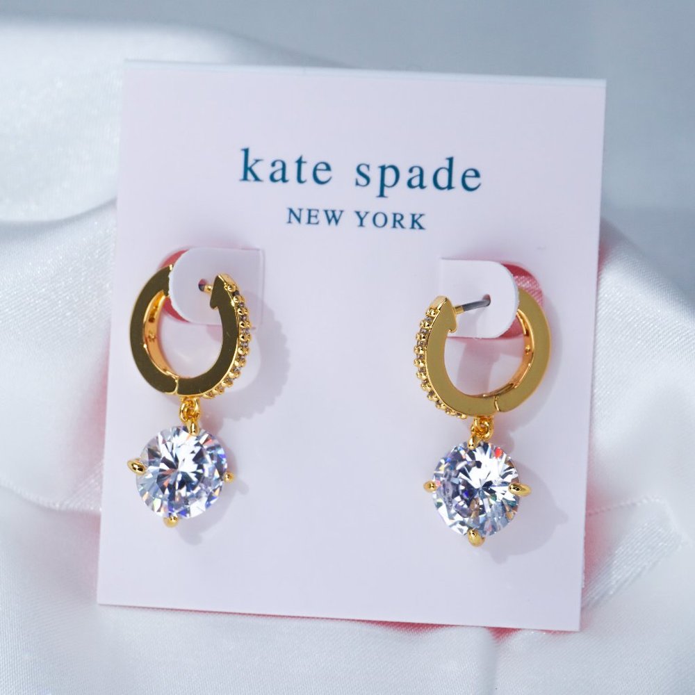 Kate Spade Sparkly Pavé Mini Hoops (with DUST BAG)